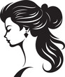 © BABBAN - Elegant Shadows Iconic Womans Silhouette Captivating Contours Black Vector of a Woman
