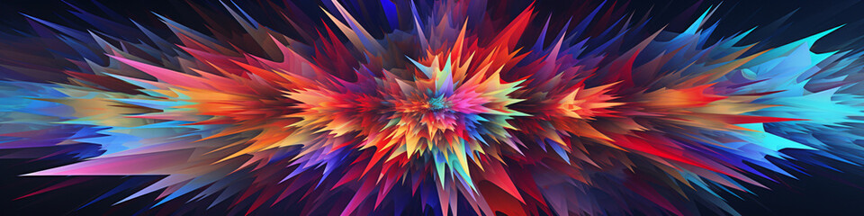 a 3d kaleidoscope of colorful shapes constantly shifting and evolving.