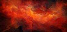 A Background Ablaze With Fiery Tongues Swirling Amidst Billowing Smoke, Reminiscent Of A Vibrant Abstract Painting In A  Canvas.