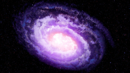 Wall Mural - Spiral Galaxy with stars and dust. Supermassive black hole an center