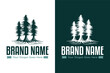simple three tree redwood vintage outdoor illustration vector logo design