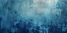 Textured Blue And Grey Abstract Background With Distressed Paint Strokes.