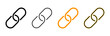 Link icon set vector. Hyperlink chain sign and symbol