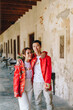 © topntp - Happy young Asian couple in Chinese traditional dresses
