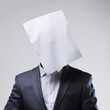 Obscure, modest or masked head, but wearing a business suit. A profile picture to use to establish anonymity. 