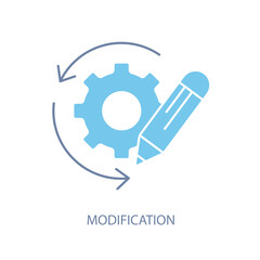 Canvas Print - modification concept line icon. Simple element illustration. modification concept outline symbol design.