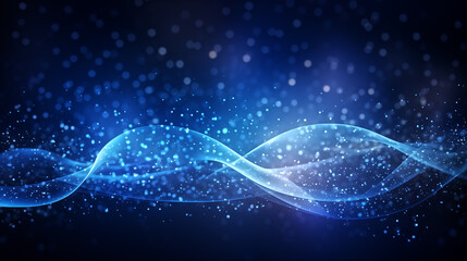symmetry shining blue glow technology background