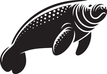 Wall Mural - Silhouette of a Manatee