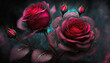 Piękne róże,  kocham cię,  obraz, dekoracja, generative ai