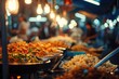 Asian street food background 