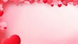 © mahaart - Valentine's Day background with red heart and pink space for text Holiday card illustration. Generative Ai