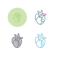 Wall Mural - Medical Heart Vector Icon