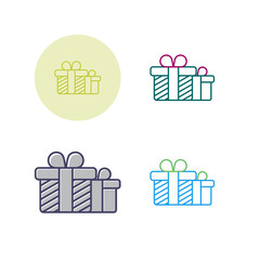 Sticker - Gift Vector Icon