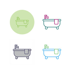 Sticker - Bathtub Vector Icon