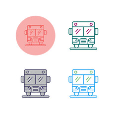 Sticker - Bus Vector Icon