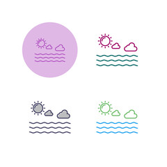 Canvas Print - Sea Vector Icon