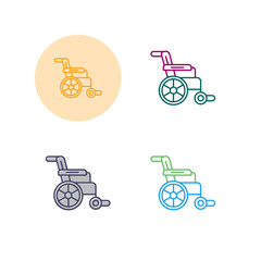 Sticker - Wheelchair Vector Icon