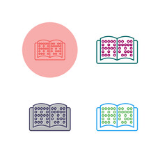 Sticker - Braille Vector Icon