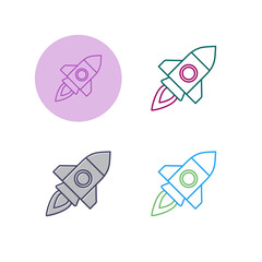 Sticker - Rocket Vector Icon