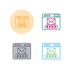 Canvas Print - Mail Code Vector Icon