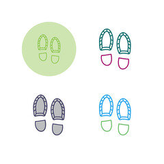 Sticker - Footprint Vector Icon