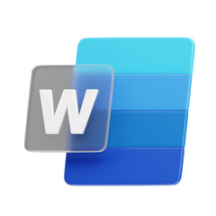 Microsoft Word 3d Illustration