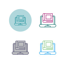 Canvas Print - Online Learning Vector Icon