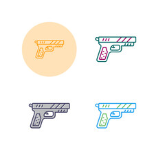 Sticker - Pistol Vector Icon