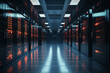 Dark Server room, Technology, data centre, modern
