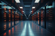 Dark Server room, Technology, data centre, modern