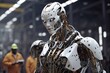 High-Tech Automatons Commandeering Industrial Production. The Dawn of Robotic Workforce. Cybernetic Prowess Unleashed. Androids Dictate New Era in Factory Automation