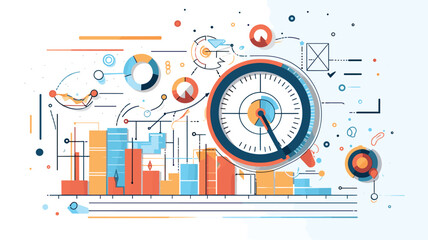 Wall Mural - concept of optimization algorithms in a vector art piece illustrating the refinement and improvement