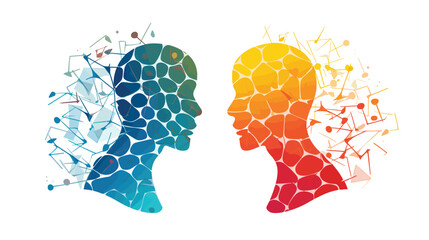 Wall Mural - importance of attentive listening in friendships by creating a vector art piece that showcases frien