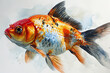 painting of a goldfish