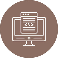 front end development line icon