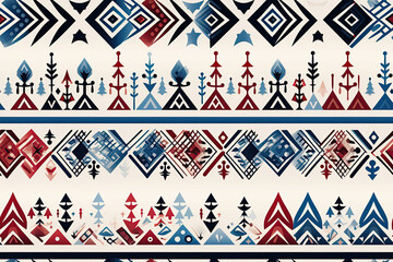 Wall Mural - ethnic tribal seamless pattern in ancient Scandinavian style on a white background to decorate traditional carpet