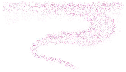 Wall Mural - pink stars glitter shiny swirl on transparent background. stars glittering dust.