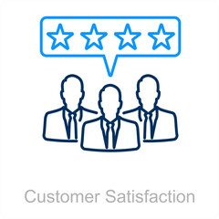 Customer Satisfaction and service icon concept