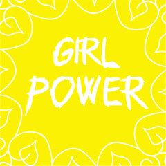 Wall Mural - beautiful art girl power banner