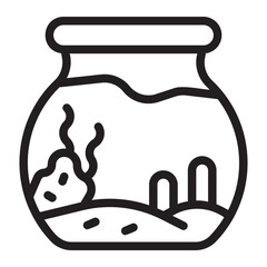 fishbowl line icon