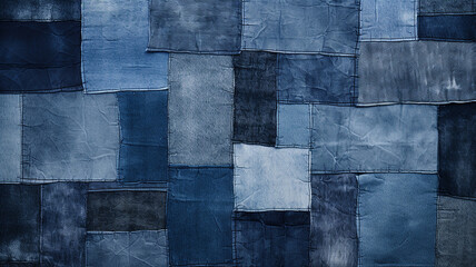 patchwork denim textures pattern background
