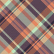 Graphical check vector textile, content seamless tartan plaid. 60s texture fabric background pattern in orange and pink colors.