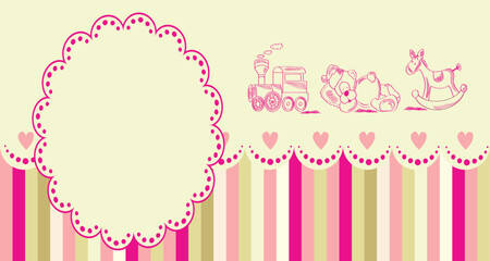 Wall Mural - card for girl super cute