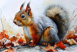 painting of a squirrel