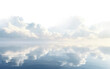 Cloud Formations Sculpting the Sky Over Peaceful Waters Isolated on a Transparent Background PNG