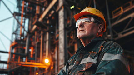 male worker at work in construction