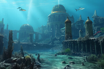 underwater ruins, atlantis