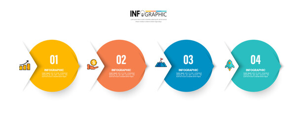 Wall Mural - Presentation business infographic template vector.	
