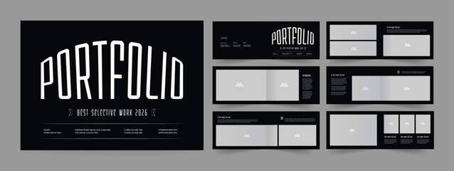 Wall Mural - landscape architecture portfolio template.