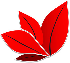 Wall Mural - red leaf